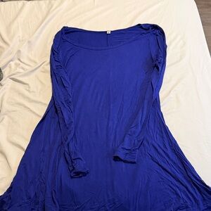 Elegant Blue Long Sleeve Dress
